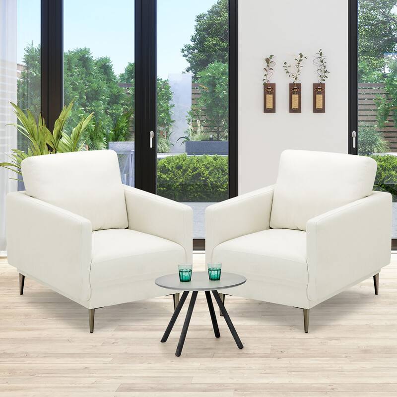 Costway Modern Upholstered Accent Chair Single Sofa Armchair Living