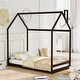 preview thumbnail 19 of 54, Cozy Playhouse, Style House Bed for Kids Durable Pinewood Design Twin - Dark brown