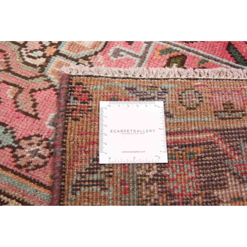 ECARPETGALLERY Hand-knotted Antalya Vintage Dark Pink Wool Rug - 6'6 x 9'8