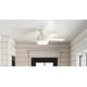 preview thumbnail 1 of 21, Hunter 44" Dempsey Low Profile Outdoor Ceiling Fan with LED Light Kit and Handheld Remote, Damp Rated, Contemporary, Industrial Fresh White
