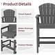 preview thumbnail 40 of 43, 3-Piece HDPE Outdoor Patio Bar Table and Chiar Set, 2 Bar Stools & A Bar Table