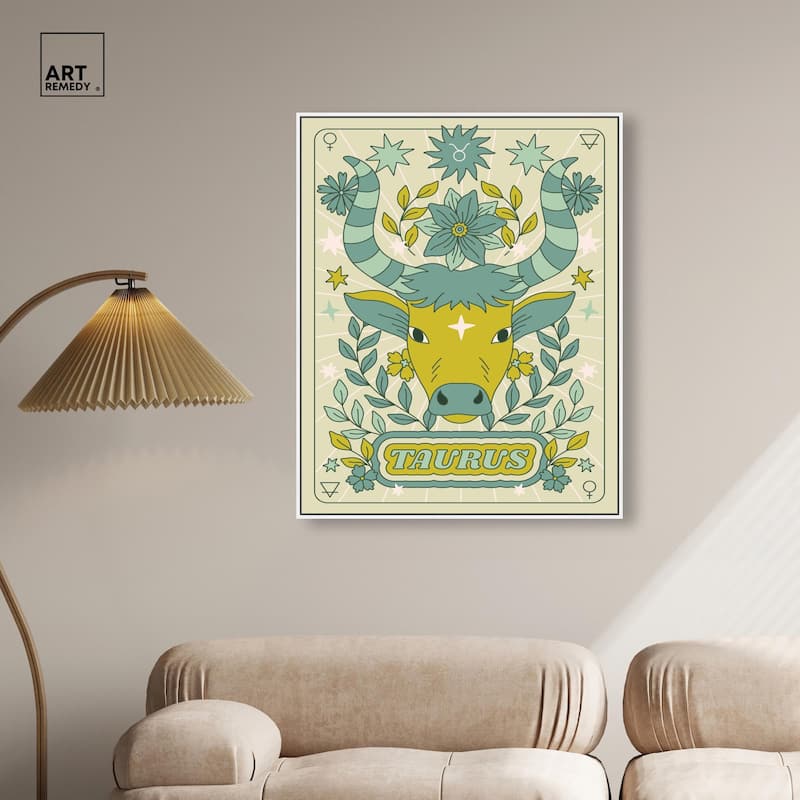 Taurus Stars Card Canvas by Art Remedy