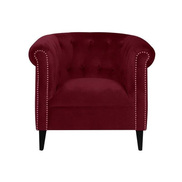 Argenziano Chesterfield Accent Chair Overstock 31977862 Red Velvet