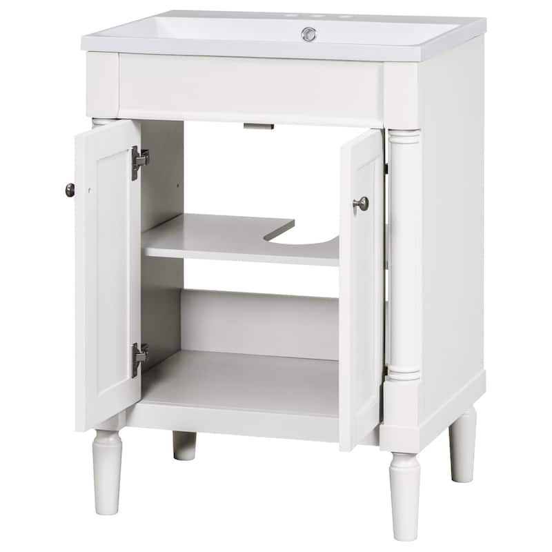 24'' Freestanding Bathroom Vanity Set with Shelf - 24" x 34" in.