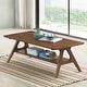preview thumbnail 19 of 38, Roundhill Furniture Arona Mid-Century Modern Wood 3-Piece Coffee Table Set
