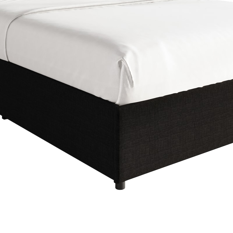 CraftPorch Modern Wingback Platform Lift Up Storage Bed