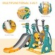 preview thumbnail 4 of 7, Qaba Extra Safe Baby Slide and Swing Set for Toddlers with Basketball Hoop, 3-in-1 Toddler Playset