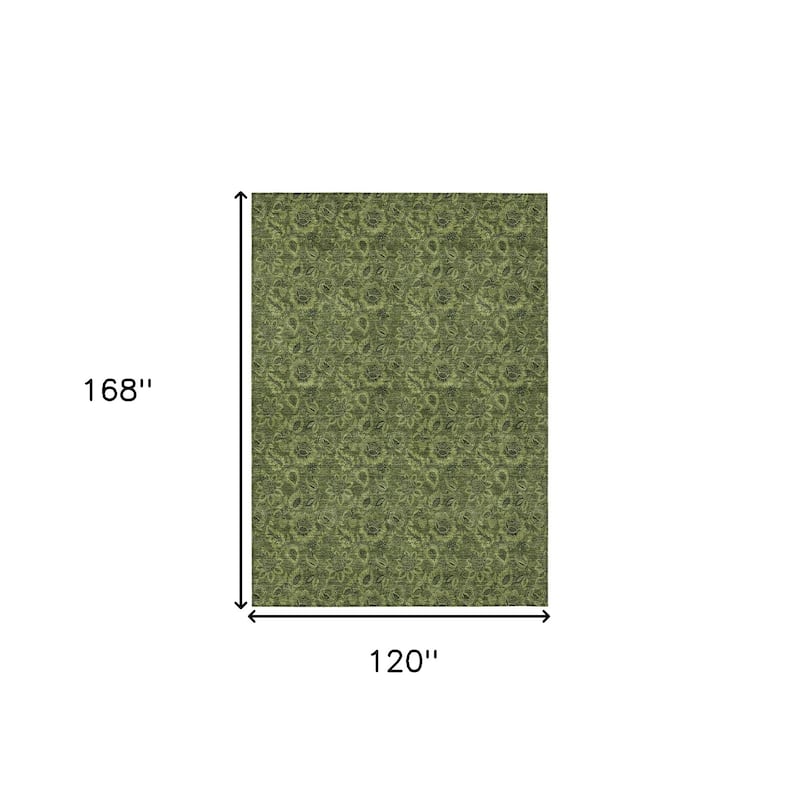 HomeRoots Floral Transitional Rectangle Outdoor Rug