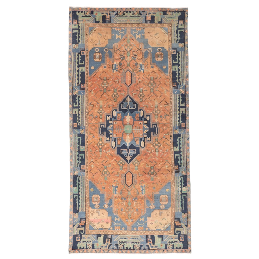 ECARPETGALLERY Hand-knotted Antalya Vintage Copper Wool Rug - 5'3 x 10'9