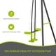 preview thumbnail 2 of 3, Outdoor Sturdy Metal Swing Set, Kids Play Equipment w/Three Seat Swing - N/A