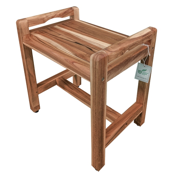 EcoDecors Eleganto 20 Solid Teak Shower Bench With LiftAide Arms EarthyTeak Finish Bed Bath Beyond 28301054
