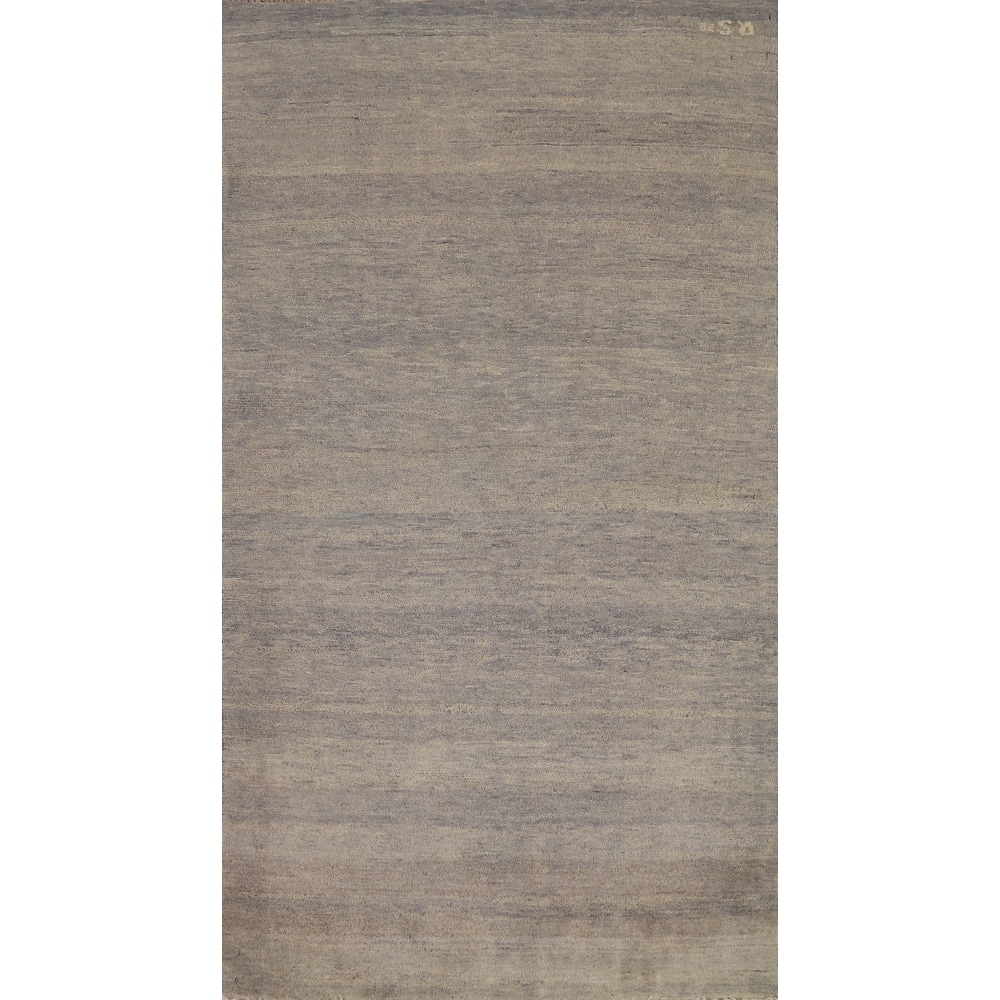 Striped Gabbeh Oriental Foyer Rug Hand-Knotted Wool Carpet - 3'3"x 6'4"