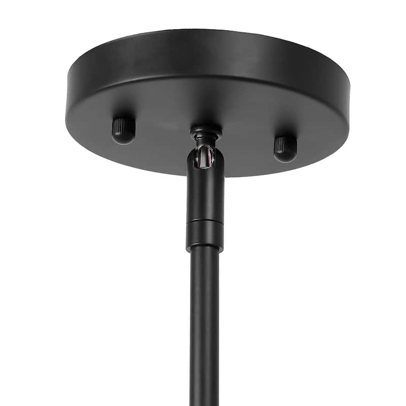 Modern Black 8-Light Chandelier Classic Candle Wheel Lights for Dining Living Room Entryway - D 47.2" x H 9.4"