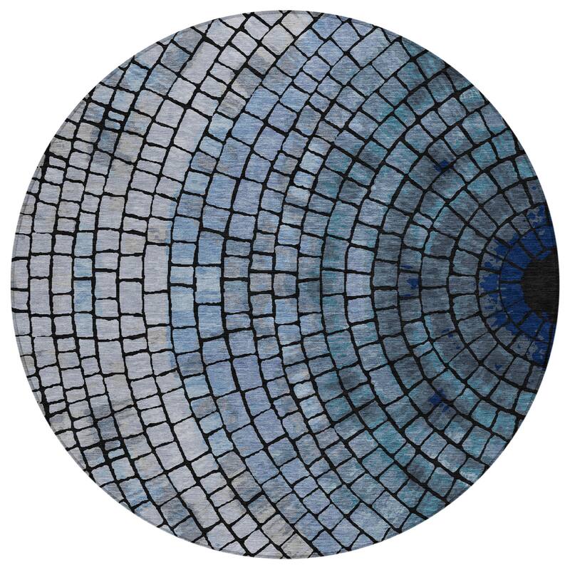 Machine Washable Indoor/ Outdoor Mosaic Rome Chantille Rug