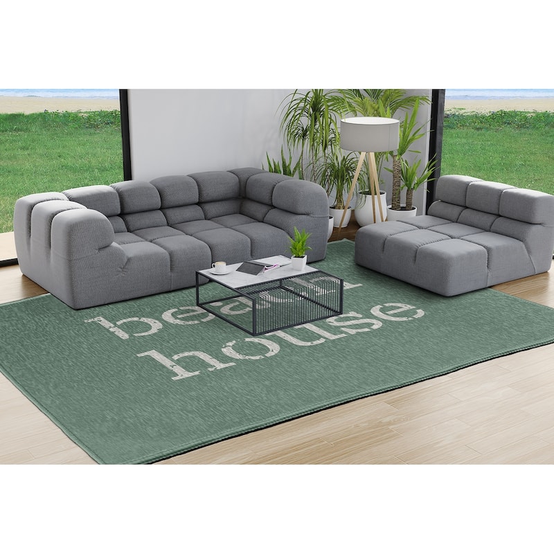Beach House Nautical Chenille Rug