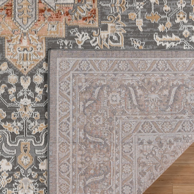 Gertmenian Arlo High Low Transitional Modern Gray Ivory Black Indoor Area Rug Collection