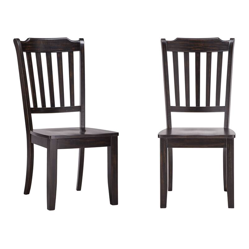 Ronda 45" Round Solid Wood Top Dining Set with Spindle Back Chairs