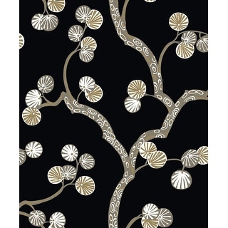 Seabrook Designs Allegra Branches Non-Woven Unpasted Wallpaper