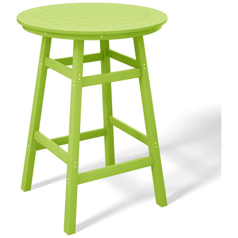 Polytrends Laguna Hdpe All Weather Outdoor Patio 35" Round Bar Table