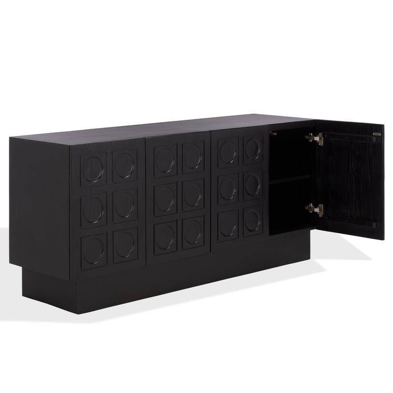 SAFAVIEH Couture Osmund 4-Door Wood Sideboard - 62"W x 18"D x 30"H