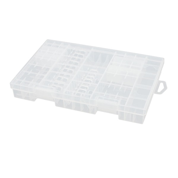250mmx165mmx37mm Transparent Hard Plastic Battery Case Organizer for C Batteries