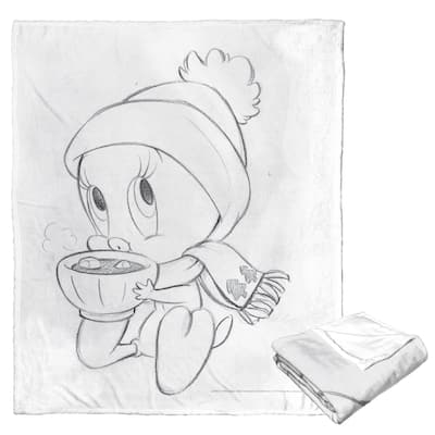 Warner Brothers Looney Tunes Tweety Bird Cocoa Silk Touch Throw Blanket