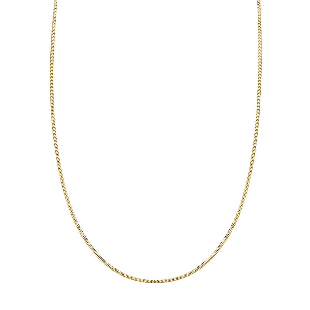Curata 10k Yellow Gold 1.4mm Lite Snake Chain Necklace (Lobster)