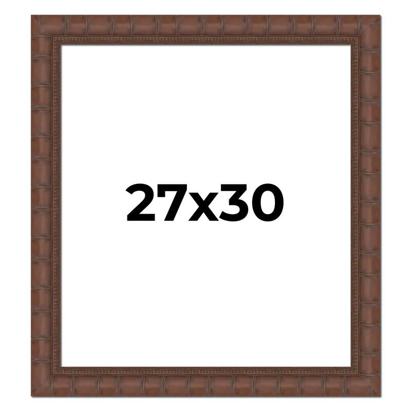 27x30 Frame Pewter Solid Wood Picture Frame Width 1.625 Inches | Interior Frame Depth 0.6875 Inches