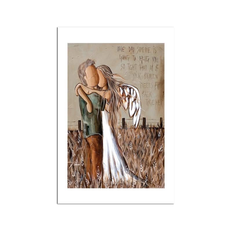 One Day Someone Fine Art Paper Print by Ruth's Angels - Multi