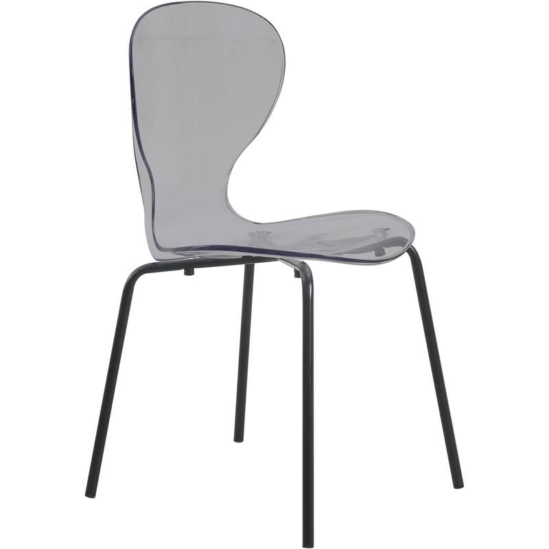 5-Piece Dining Set with 35-Inch Round Dining Table and 4 Side Chairs in Black Stainless Steel