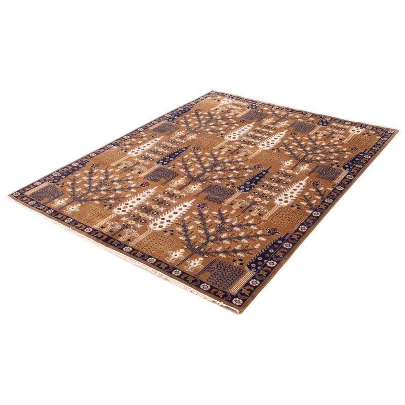 ECARPETGALLERY Hand-knotted Serapi Heritage Brown Wool Rug - 7'11 x 10'0