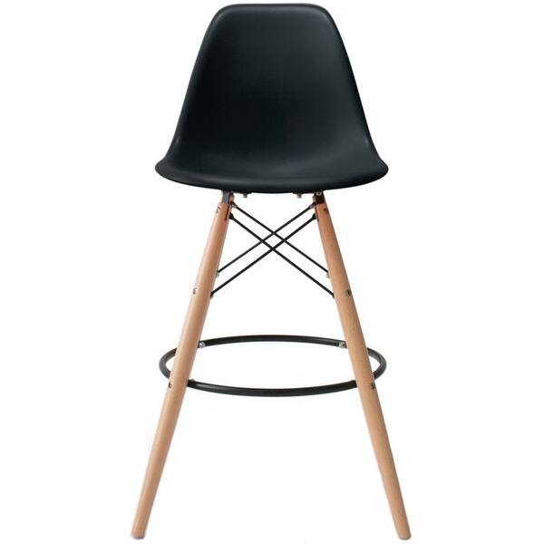 2xhome 25 Inch Seat Designer Dsw Counter Stool Barstool With Backs Molded High Chair Kitchen Eiffel Wooden Work Armless Work Overstock 14103756