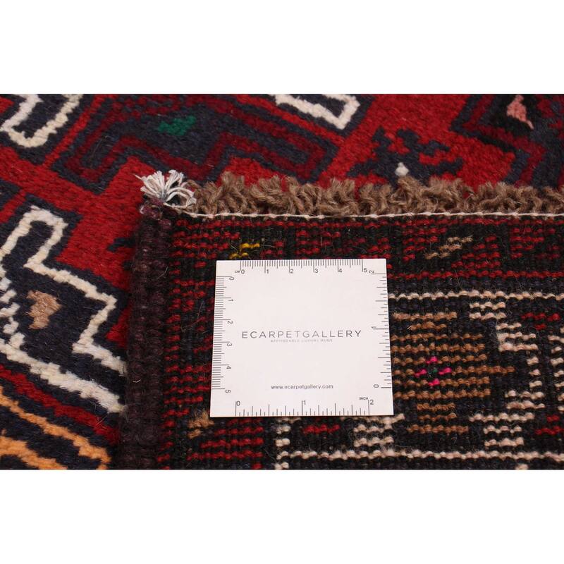 ECARPETGALLERY Hand-knotted Royal Baluch Red Wool Rug - 3'0 x 6'0