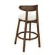 preview thumbnail 19 of 24, Christopher Knight Home - Ashley Contemporary Upholstered Round Cushion Bar Stools with Rubberwood Frame, Set of 2