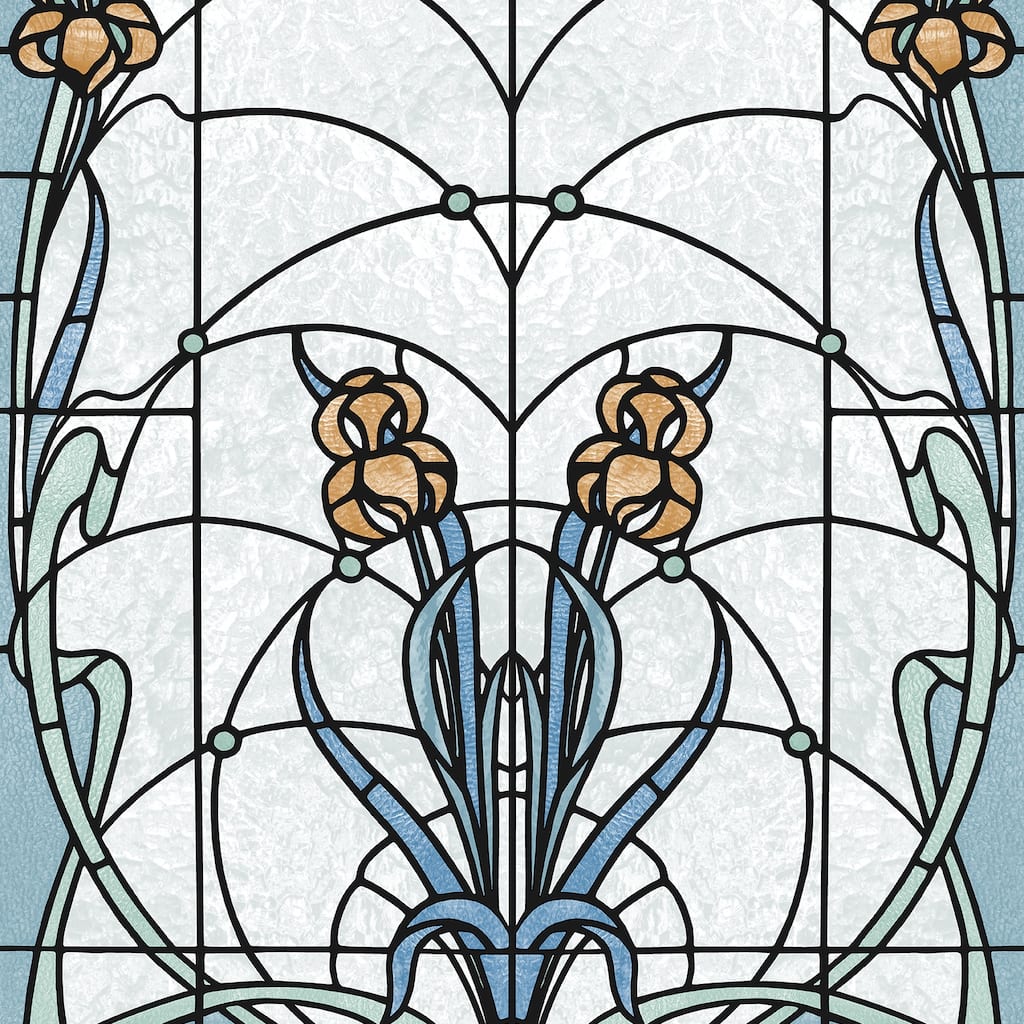 Veer Decor Floral Stained Glass Wallpaper