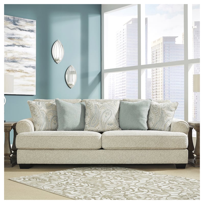 Signature Design by Ashley Monaghan Beige Sofa - 98" W x 45" D x 39" H - 98" W x 45" D x 39" H - Beige