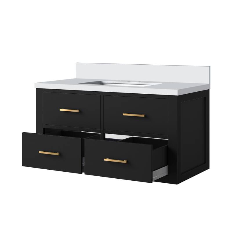 Castor Bath Vanity with Quartz Top and Sink