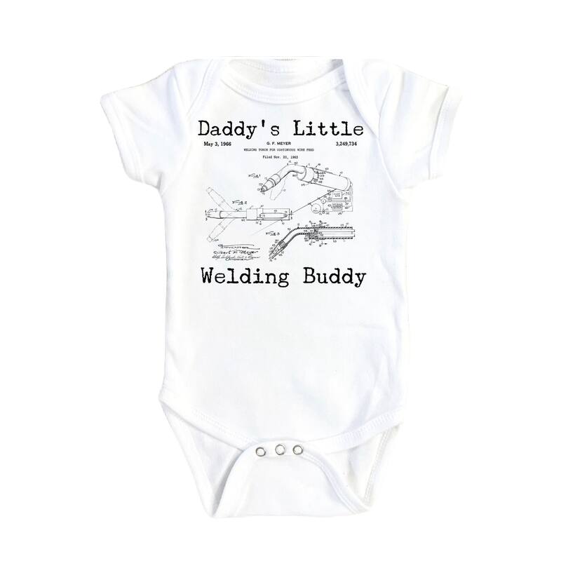 Welding Patent - Baby Boy Girl Clothes Infant Bodysuit Funny Cute Newborn - Pink - 0-3M