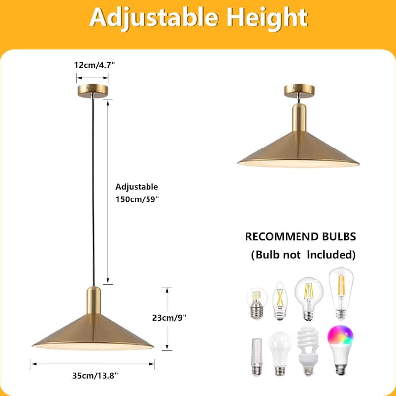 Modern pendant light gold fixture light aluminum kitchen light