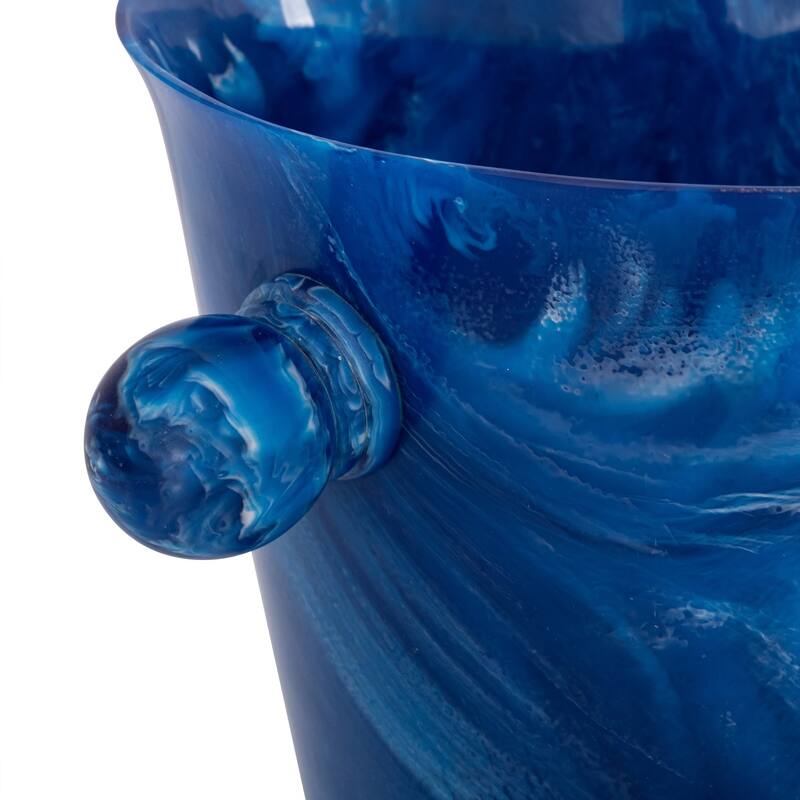 Blue Resin Ice Bucket w/Handles