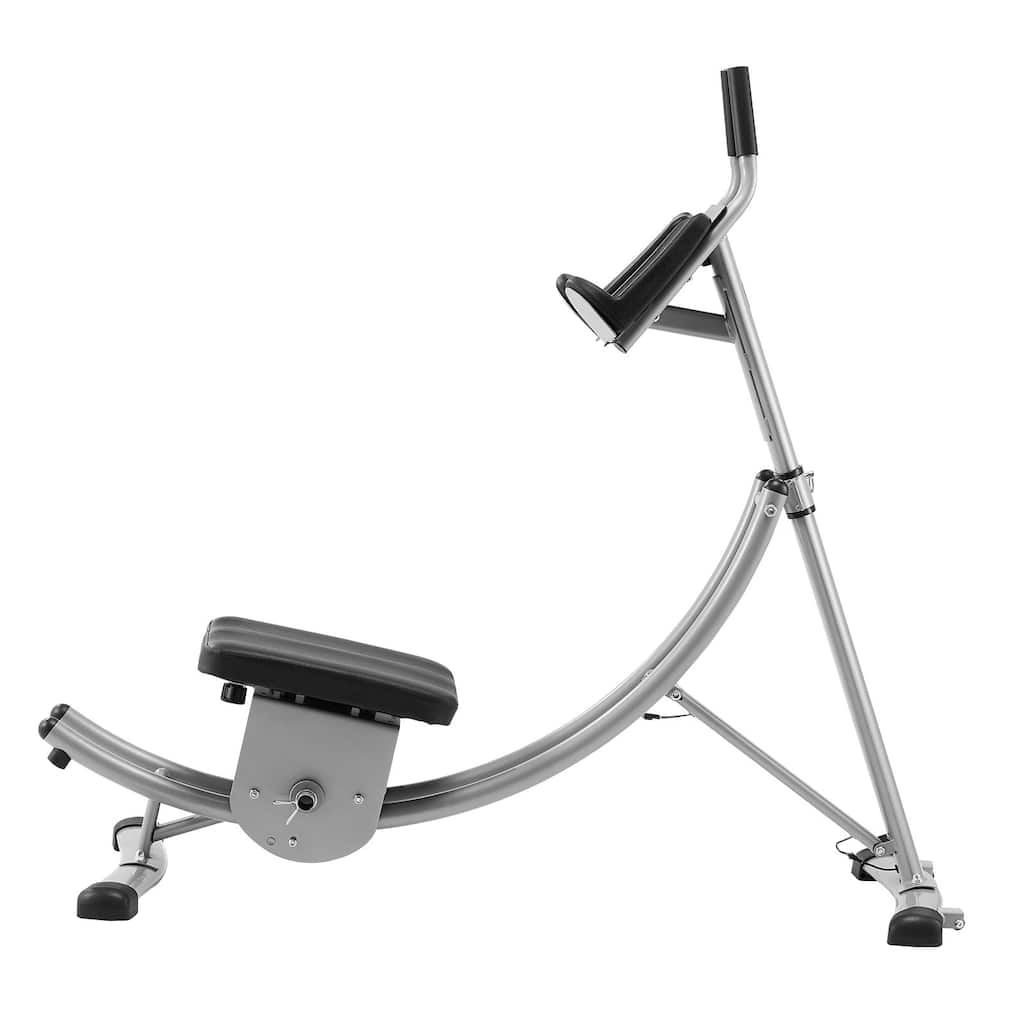 Grey Adjustable AB Workout Machine Equipment Core Abdominal Trainers with Steel Frame