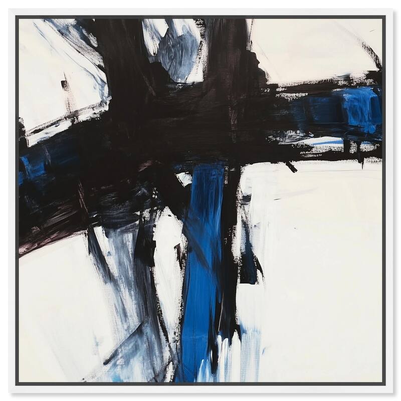 Blue Streak I Canvas by Art Remedy - White - 24" x 24"