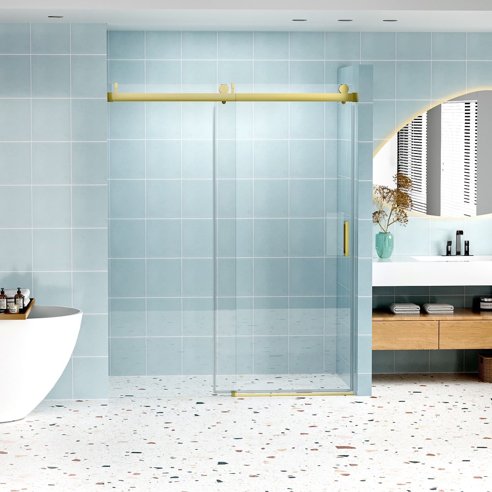 60" x 76" Single Sliding Frameless Soft-closing Shower Door - 60" x 76"