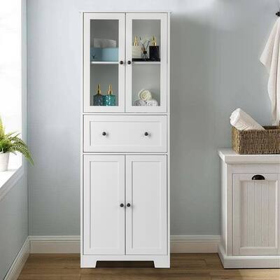 4 Doors 1 Pump Bathroom Cabinet, Bathroom Storage Type High Cabinet
