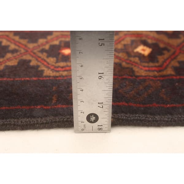 ECARPETGALLERY Hand-knotted Teimani Dark Brown Wool Rug - 3'7 x 7'3 ...