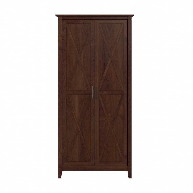 Key West Tall Storage Cabinet with Doors and Shelves by Bush Furniture