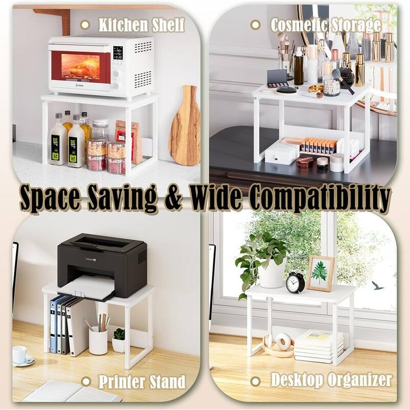 Kitchen Countertop Organizer Cabinet Shelf - 12.4"D x 17"W x 12"H