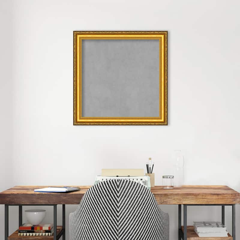 Amanti Art Colonial Embossed Gold Framed Magnetic Board