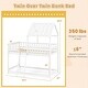 preview thumbnail 13 of 18, Costway Twin Over Twin House Bunk Bed with Roof, Ladder & Full-length
