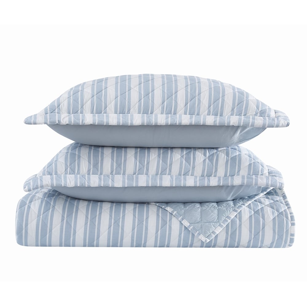 The Farmhouse by Rachel Ashwell Wide Ticking Stripe 3 Piece Quilt Set